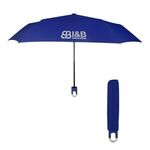 38" Arc Clipper Compact Telescopic Umbrella - Royal Blue