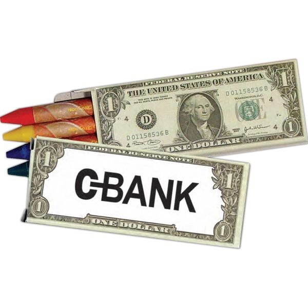 Main Product Image for Custom Imprinted 4 Pack Money Crayons