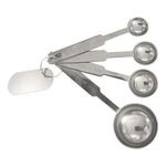 4-Pc. Stainless Steel Measuring Spoons - Silver