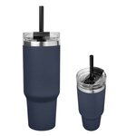 40 Oz. Full Color Naomi Intrepid Stainless Steel Tumbler - Navy Blue