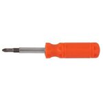 6-in-1 Screwdriver with Phillips, Flat, and Hex capabilities - Orange