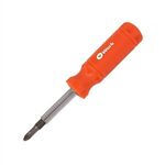 6-in-1 Screwdriver with Phillips, Flat, and Hex capabilities - Orange