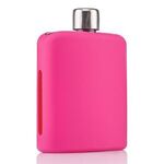 6 oz Glass Flask with Silicone -