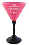 7 oz Neon LED Martini Glasses - Pink -