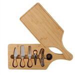 7 Piece Bamboo Wine & Cheese Charcuterie Board Set -  