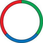 8" Triple Color Superior Light Up Glow Bracelet - Red-green-blue