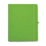 8" x 10" Soft Touch Journal Notebook with Pen Loop - Lime Green