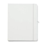 8" x 10" Soft Touch Journal Notebook with Pen Loop - White