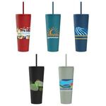 Buy Custom Printed Soft Touch Double Wall Plastic Tumbler 24 Oz