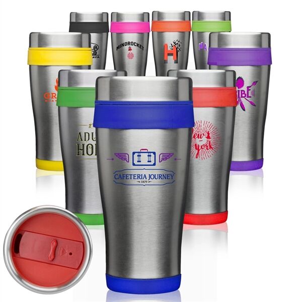 Main Product Image for Custom Printed Insulated Stainless Steel Travel Mug 16 Oz