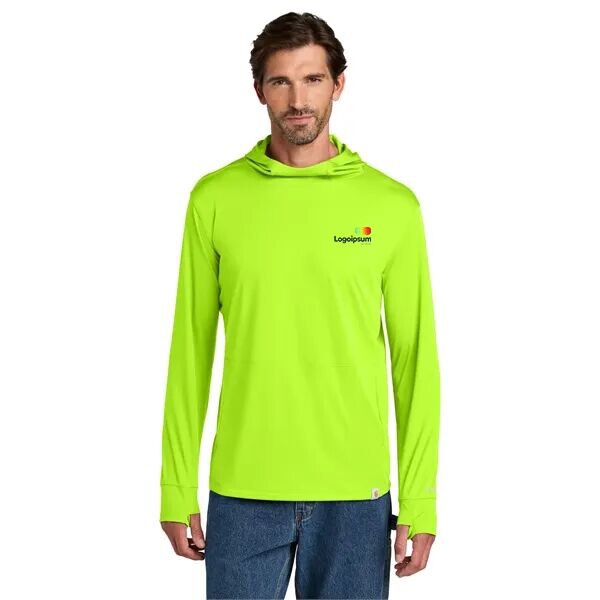 Main Product Image for Custom Long Sleeve Hooded T-Shirt Carhartt Force Sun Defender