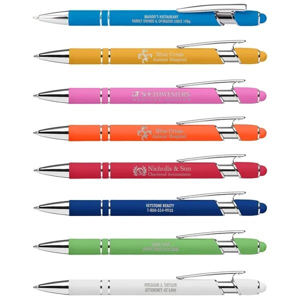 Main Product Image for Laser Engraved Ellipse Softy Brights Gel Pen w/Stylus