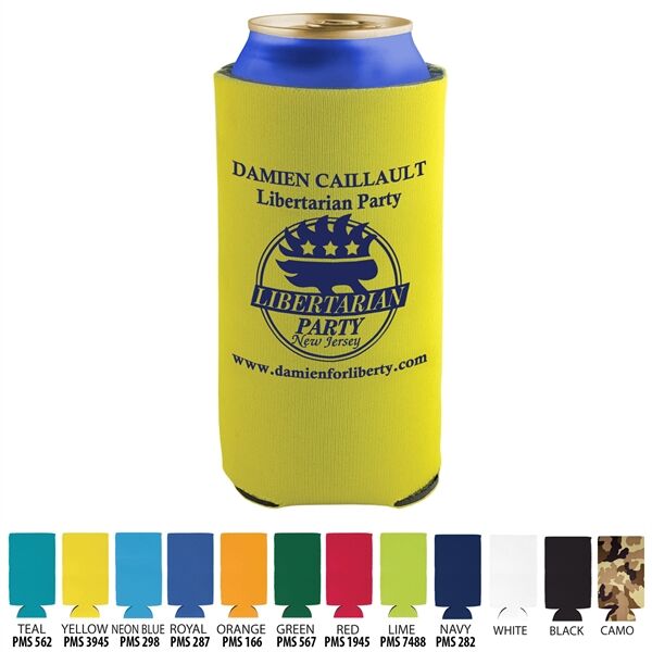 Main Product Image for Custom Printed Tall Pocket Can Coolie 16 oz 