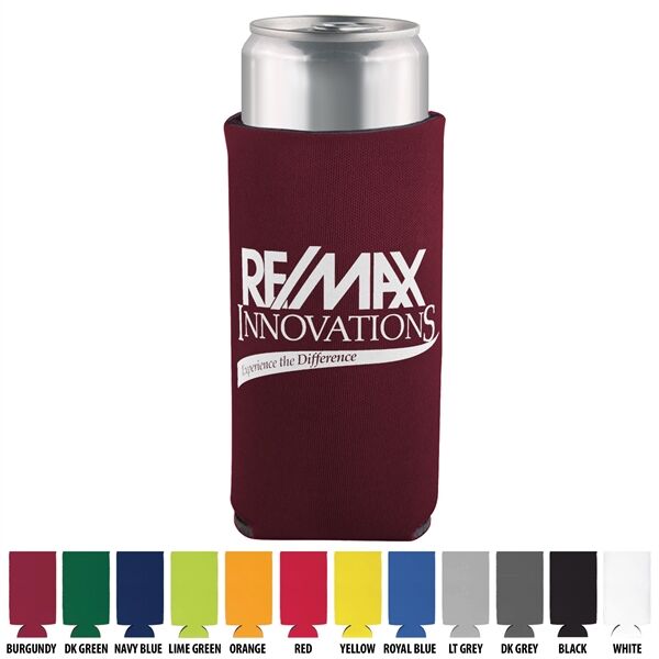 Main Product Image for Custom Slim Can Coolie with Imprint Pocket Beverage Cooler