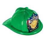 Buy Custom Imprinted Plastic Green Fire Hat with Paper Shield