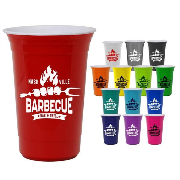 Main Product Image for Custom Printed Varsity Double Wall Fiesta Cup 16 oz.