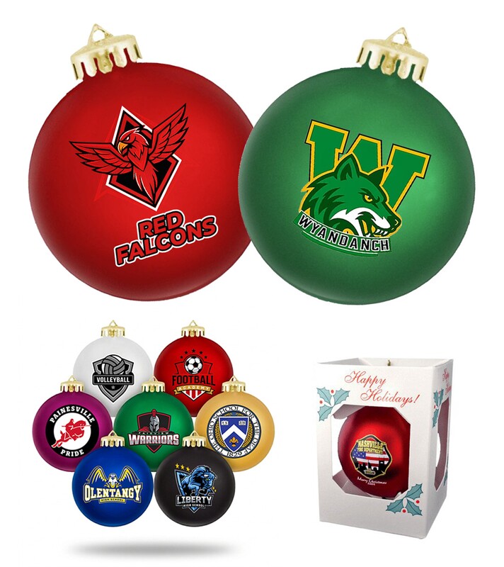 Main Product Image for Imprinted Satin Finished Round Shatterproof Ornaments