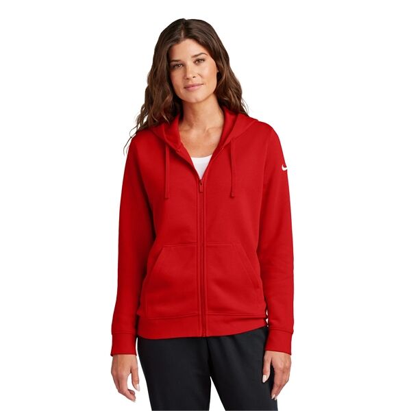 Main Product Image for Branded Nike Women's Club Fleece Sleeve Swoosh Full-Zip Hoodie