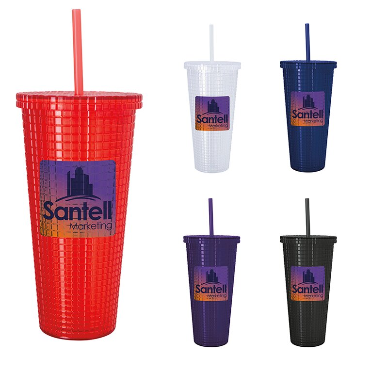 Main Product Image for Custom Printed Square-Pattern Double-Wall Tumbler 23 Oz