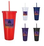 Buy Custom Printed Square-Pattern Double-Wall Tumbler 23 Oz