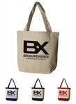 Buy Custom Printed Canvas Charm Tote - Accent Trim & Color Handle