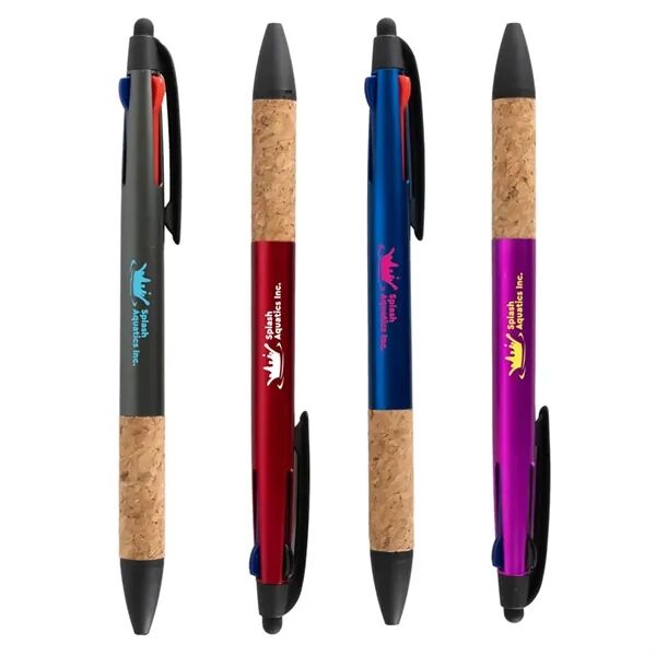 Main Product Image for Custom Printed 3 Color Pen w/ Cork Grip