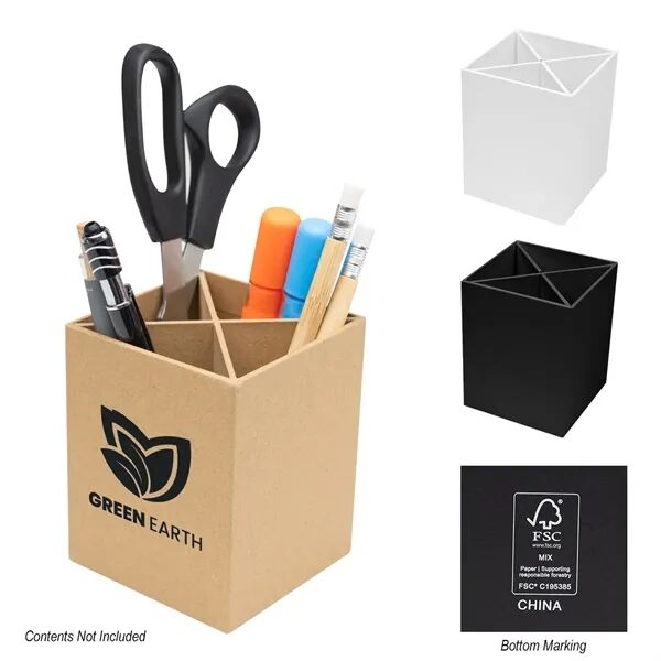 Main Product Image for Custom Printed 4 Compartment Pen & Pencil Cup