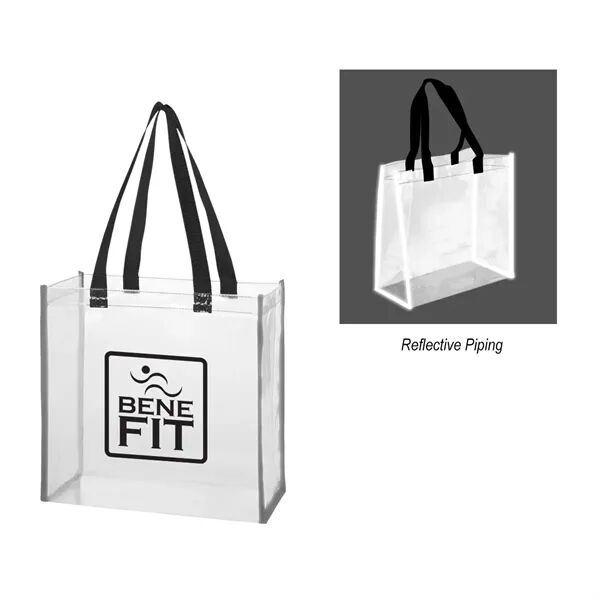 Main Product Image for Custom Reflective Shopper Clear EVA Reflective Tote Bag