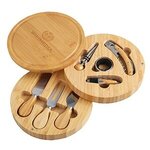 Buy Custom 8-Piece Swivel Top Bamboo Charcuterie Cheese Board Set