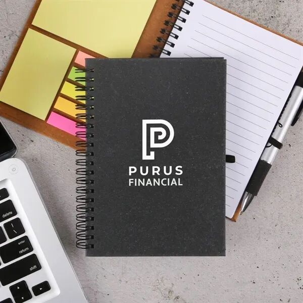 Main Product Image for Custom Printed 5" x 7" Bonded Leather Spiral Notebook