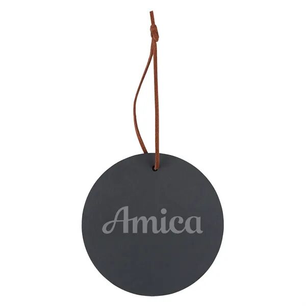 Main Product Image for Laser Engraved 4" Slate Round Ornament