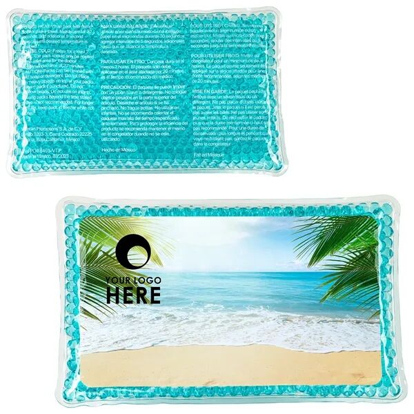 Main Product Image for Custom Tropical Breeze Rectangle Aqua Pearls(TM)Hot/Cold Pack
