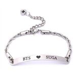 Buy Custom Printed Silver Rope Bracelet