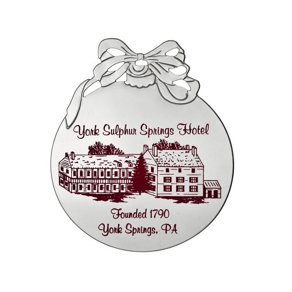 Main Product Image for Custom Printed Silver Holiday Ball Ornament