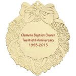 Buy Custom Printed Gold Wreath Ornament
