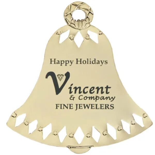 Main Product Image for Custom Printed Gold Bell Ornament