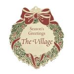 Buy Custom Printed Gold Wreath Ornament with Colored Accents