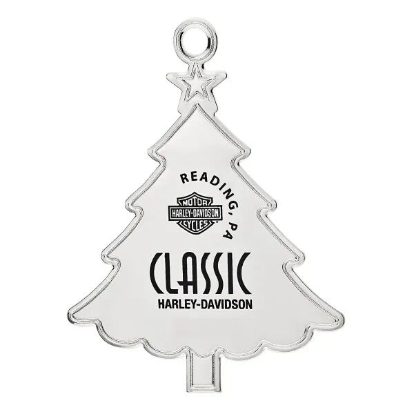 Main Product Image for Custom Printed Silver Tree Shaped Ornament