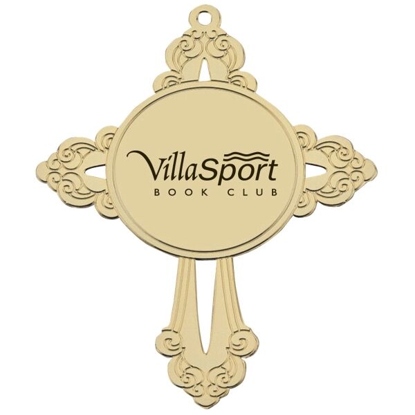 Main Product Image for Custom Printed Gold Cross Ornament
