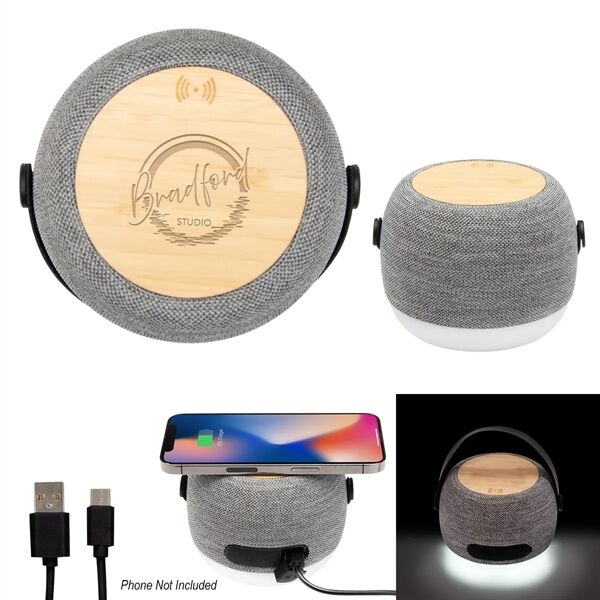 Main Product Image for Custom Printed RPET Light Up 15W Charger & Hi-Fi Speaker