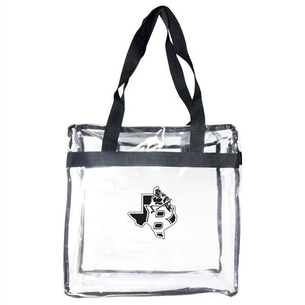 Main Product Image for Custom Printed Clear Zippered Stadium Tote Bag