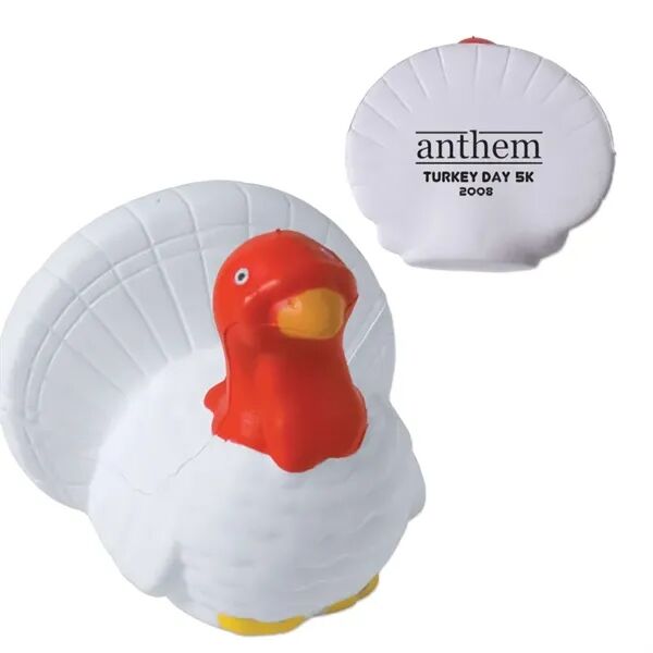Main Product Image for Custom Printed Thanksgiving Turkey Shape Stress Ball