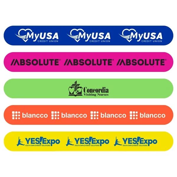 Main Product Image for Custom Printed Silicone Slap Bracelet