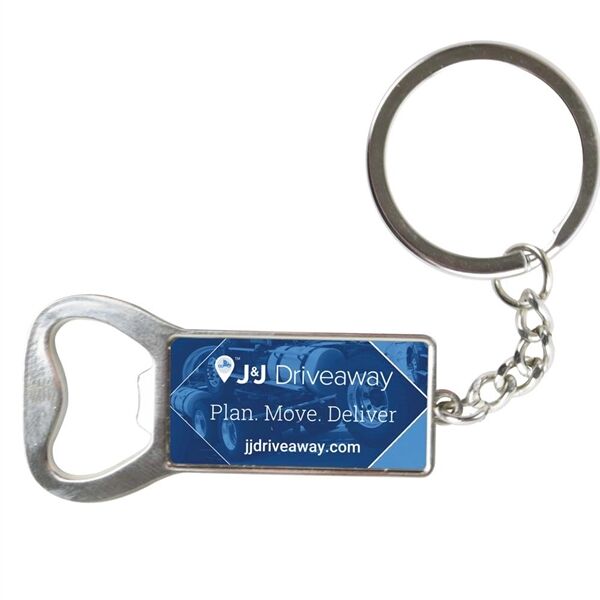 Main Product Image for Full Color Rectangular Key Chain Bottle Opener