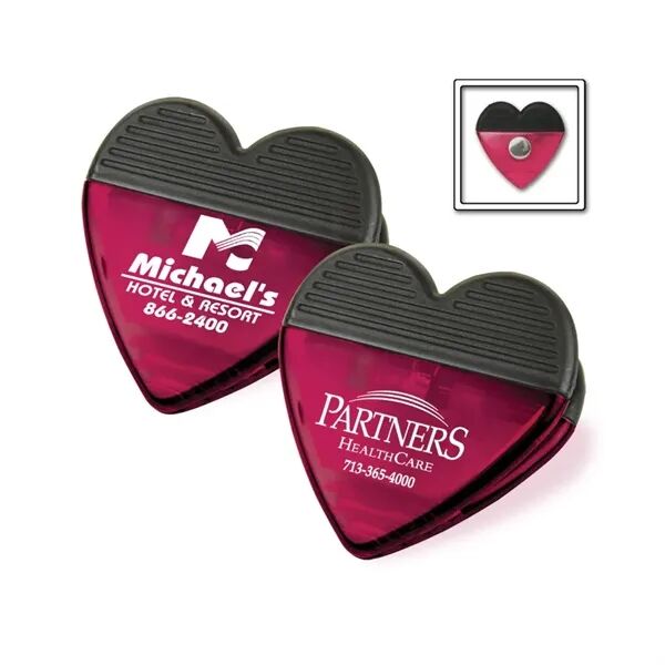 Main Product Image for Branded Heart Magnetic Clip