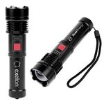 Buy Laser Engraved 800LM Metal Flashlight with Rechargeable Battery