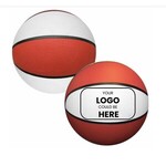 Buy Custom Logo Rubber Basketball Full Size RED-WHITE ONLY