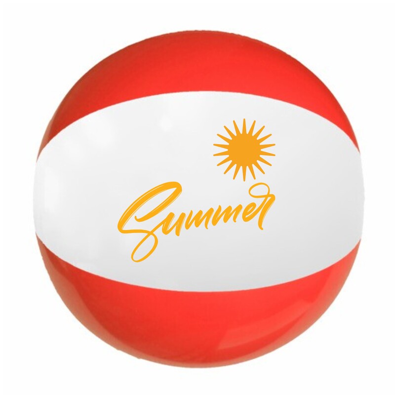 Main Product Image for Custom Printed Beach Ball 12" Outlet Color (Red-White ONLY)