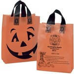 Buy Custom Imprinted Pumpkin Frosted Shopper 10 x 5 x 13