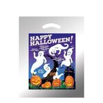 Buy Custom Logo Halloween Plastic Die Cut Bag - Ghosts with Pumpkins